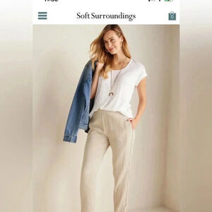 Soft Surroundings Gauze Wide Leg Pants